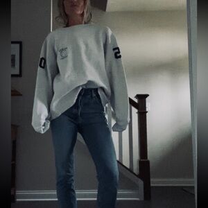 vintage collegiate oversized sweatshirt // villa maria volleyball